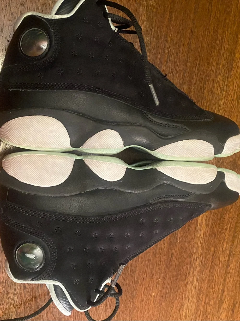 Air Jordan 13 retro black Black and White Retro Basketball Sneakers youth 6.5